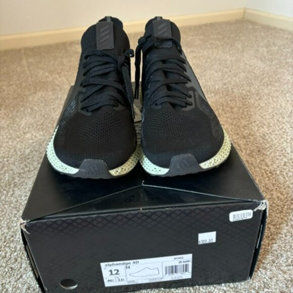 Adidas Alphaedge 4D Core Black/Core Black/Carbon Size 12 - Picture 11 of 11